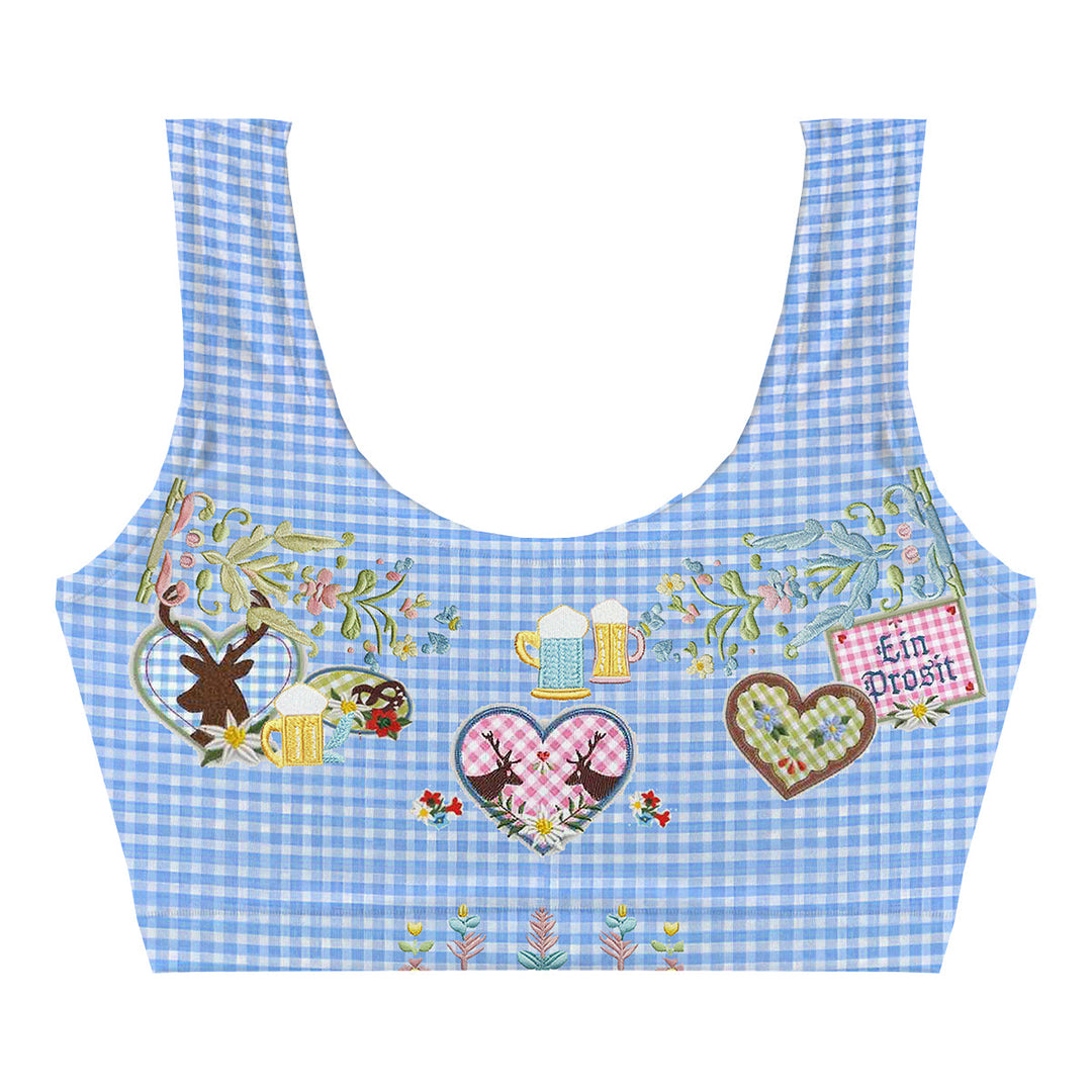 Alpine Blue Crop Top Back