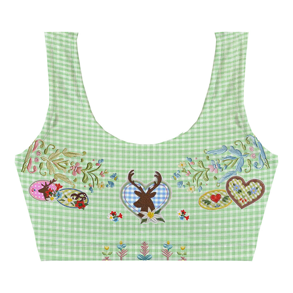 Alpine Green Crop Top Back
