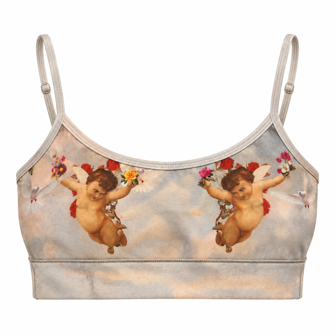Angel In Paradise Top Maya – Vorderansicht mit zwei Engeln