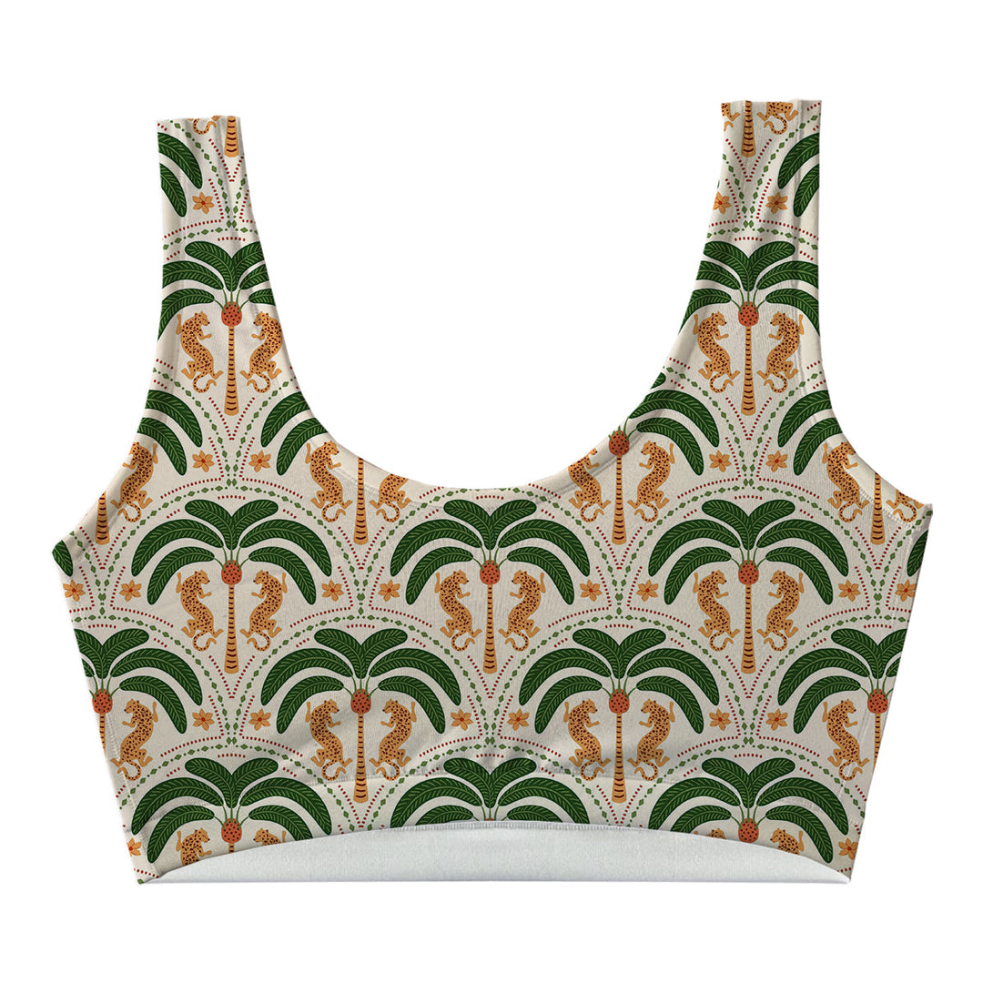 Asian Leopard Crop Top Front