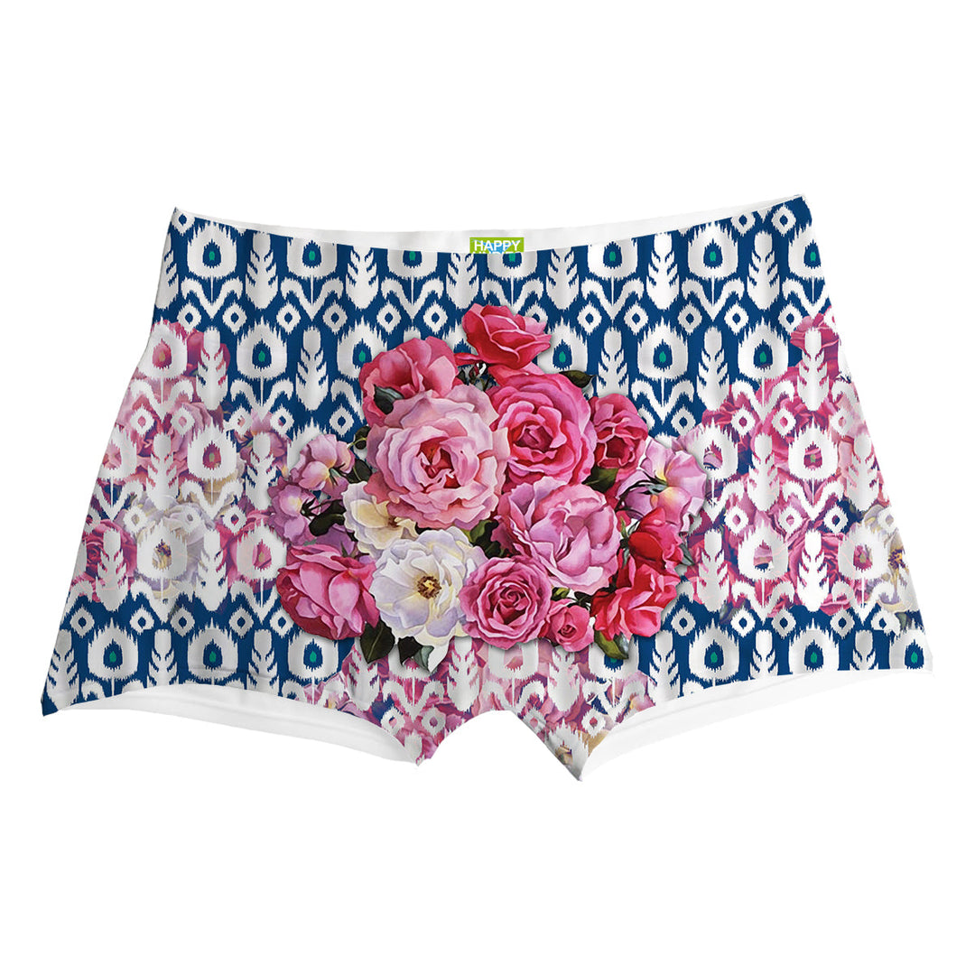 Batik Blue Flowers Boxer Front