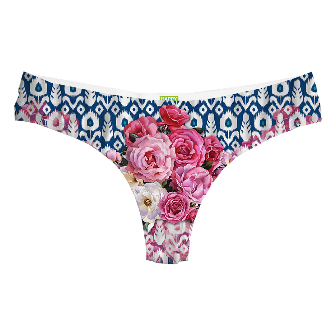 Batik Blue Flowers String Front