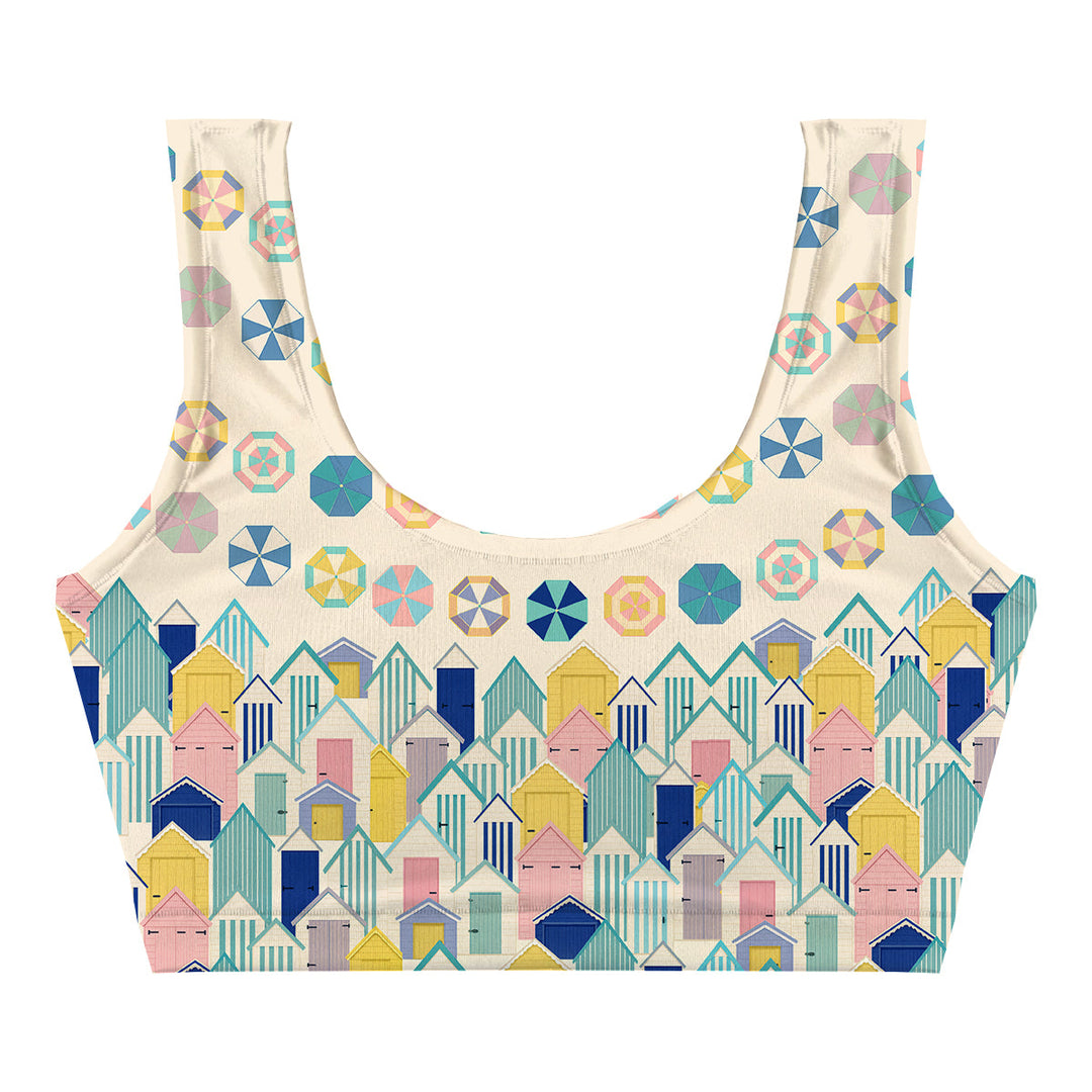Beach Huts Crop Top Woman Underwear Beachwear Loungewear