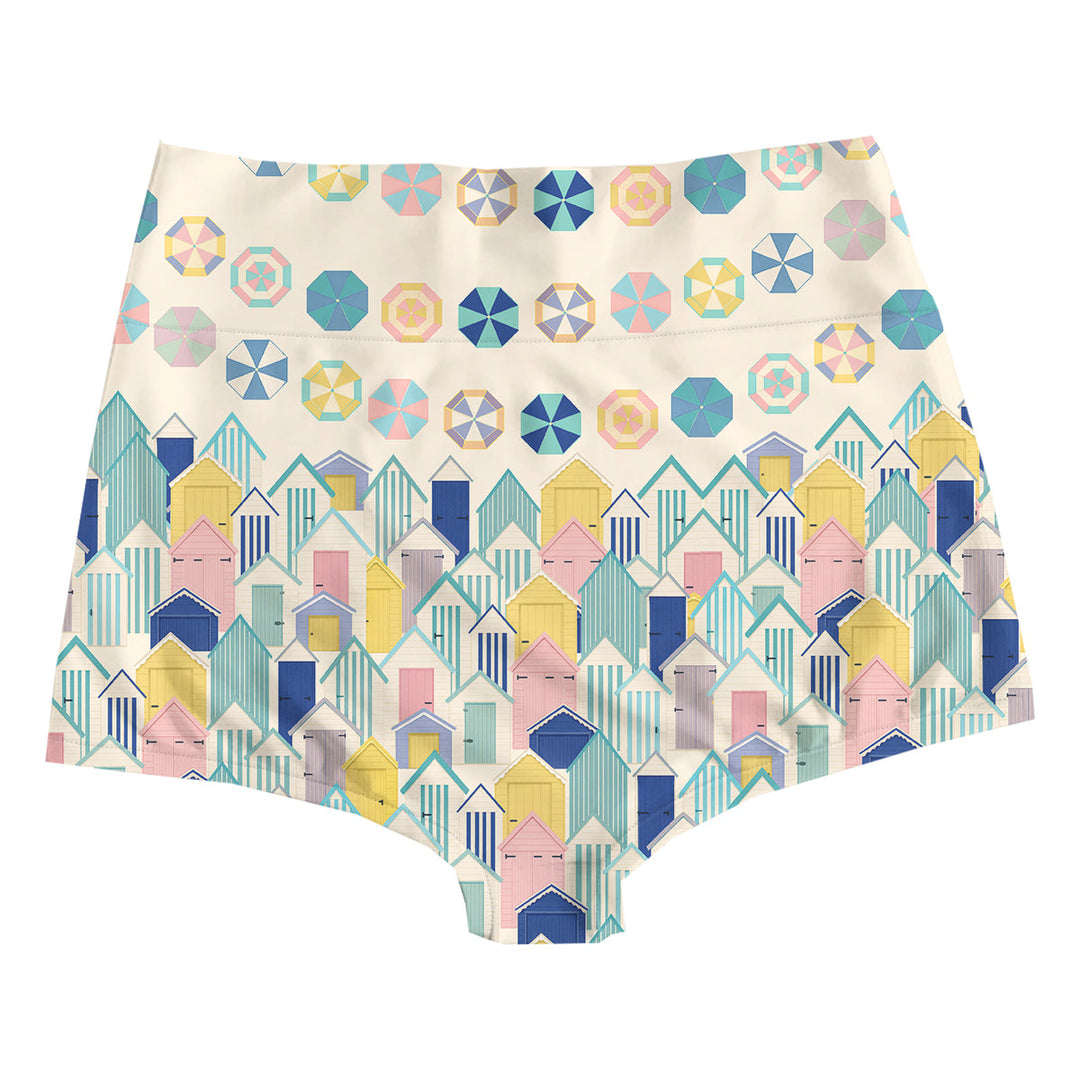 Beach Huts Highwaist Woman Underwear Beachwear Loungewear