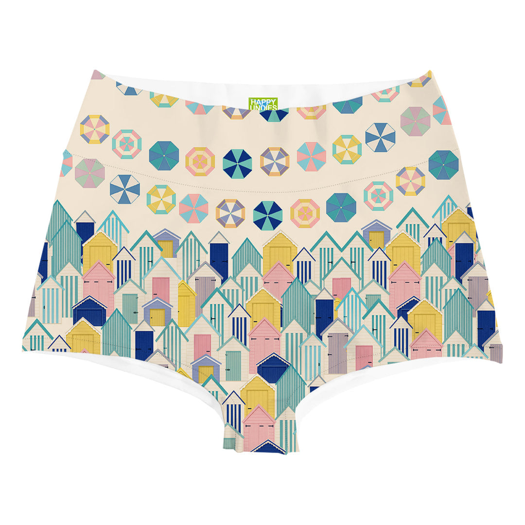 Beach Huts Highwaist Woman Underwear Beachwear Loungewear