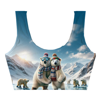 Bears On Skate Crop Top Front