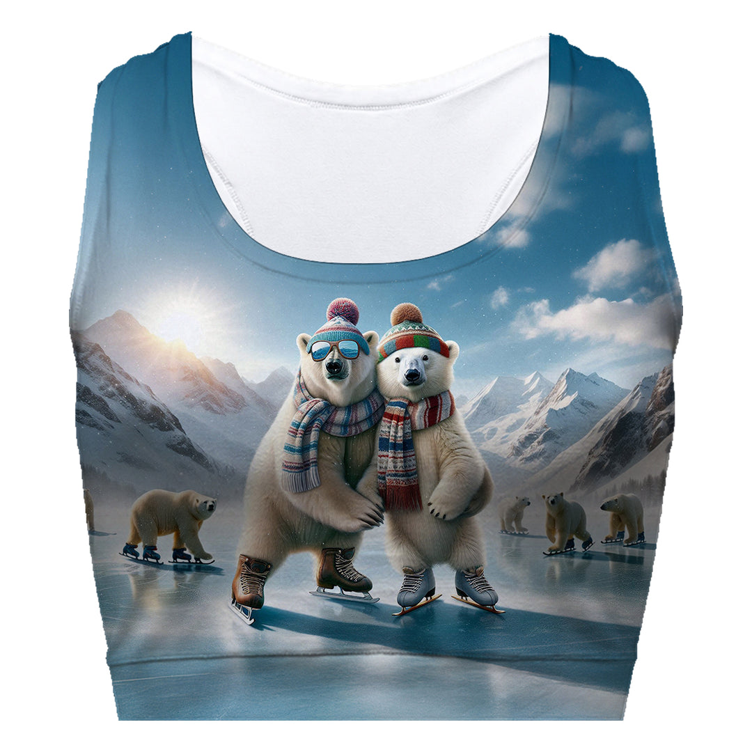 Bears On Skate Sport Bra Woman Underwear Beachwear Loungewear