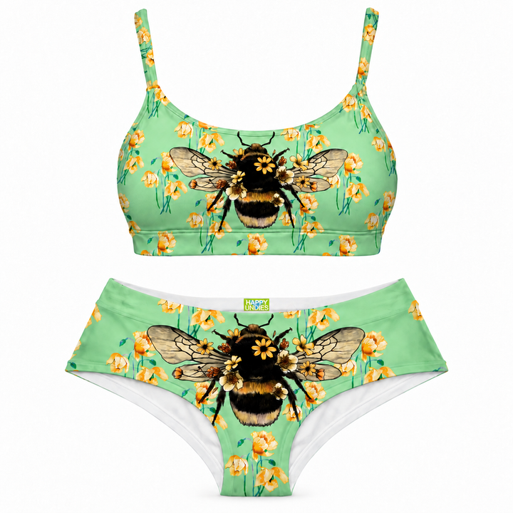 Bee Careful Top Maya – Set mit Happy Undies Label am Hipster-Innenbund