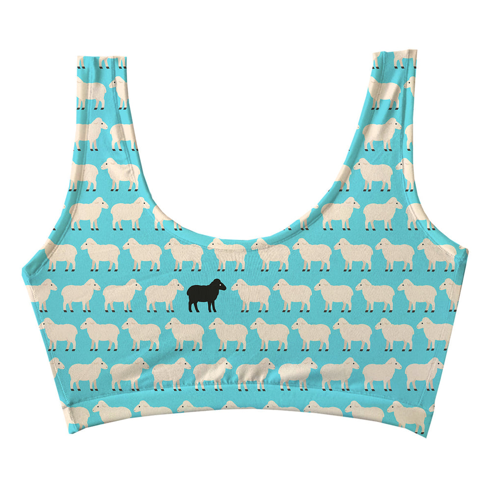 Black Sheep Blue Crop Top Woman Underwear Beachwear Loungewear