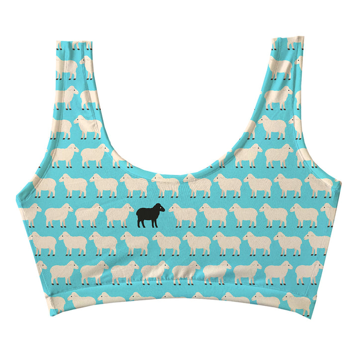 Black Sheep Blue Crop Top Woman Underwear Beachwear Loungewear