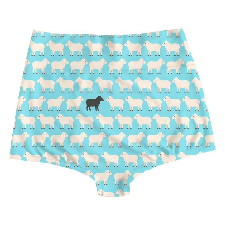 Black Sheep Blue Highwaist Woman Underwear Beachwear Loungewear