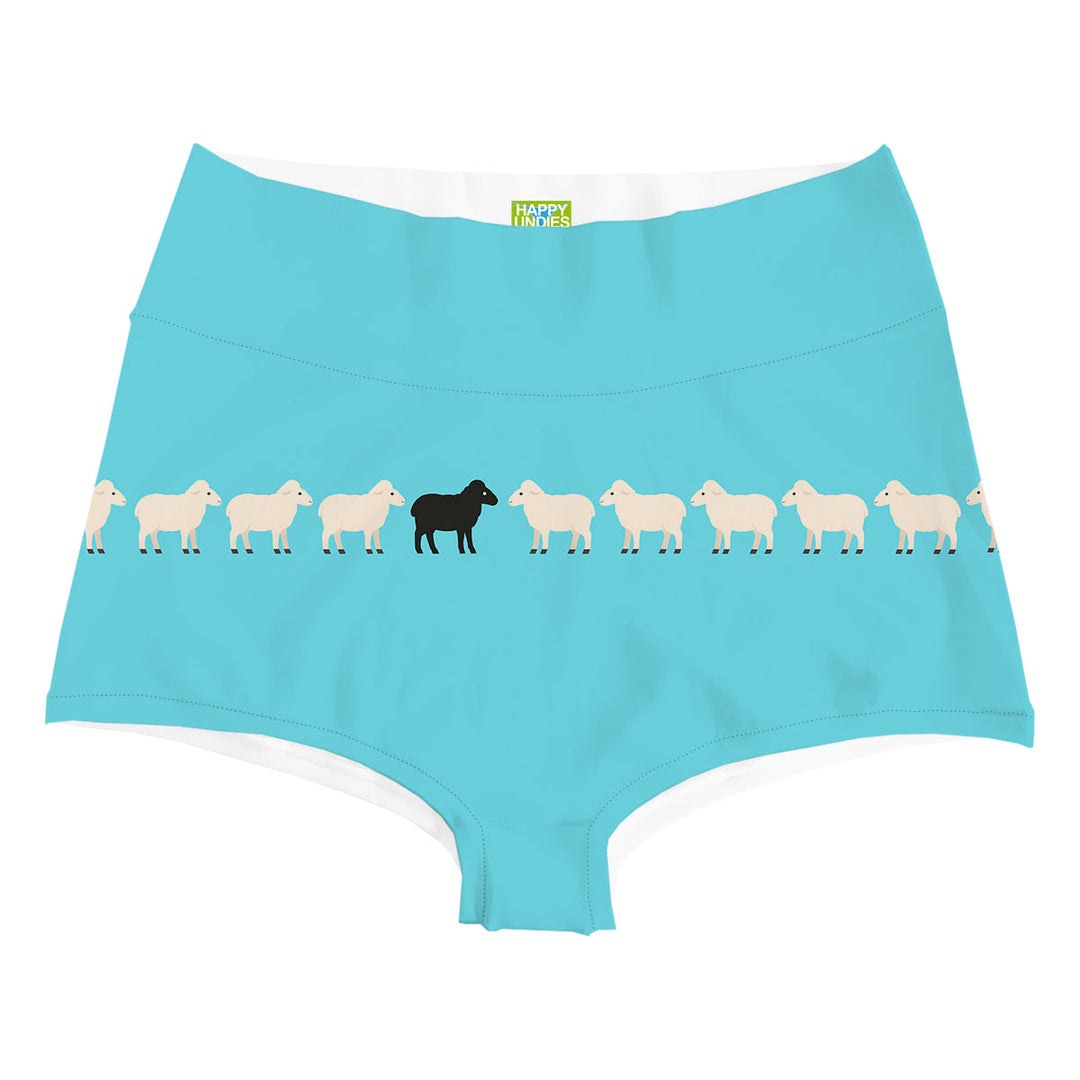 Black Sheep Blue Highwaist Woman Underwear Beachwear Loungewear