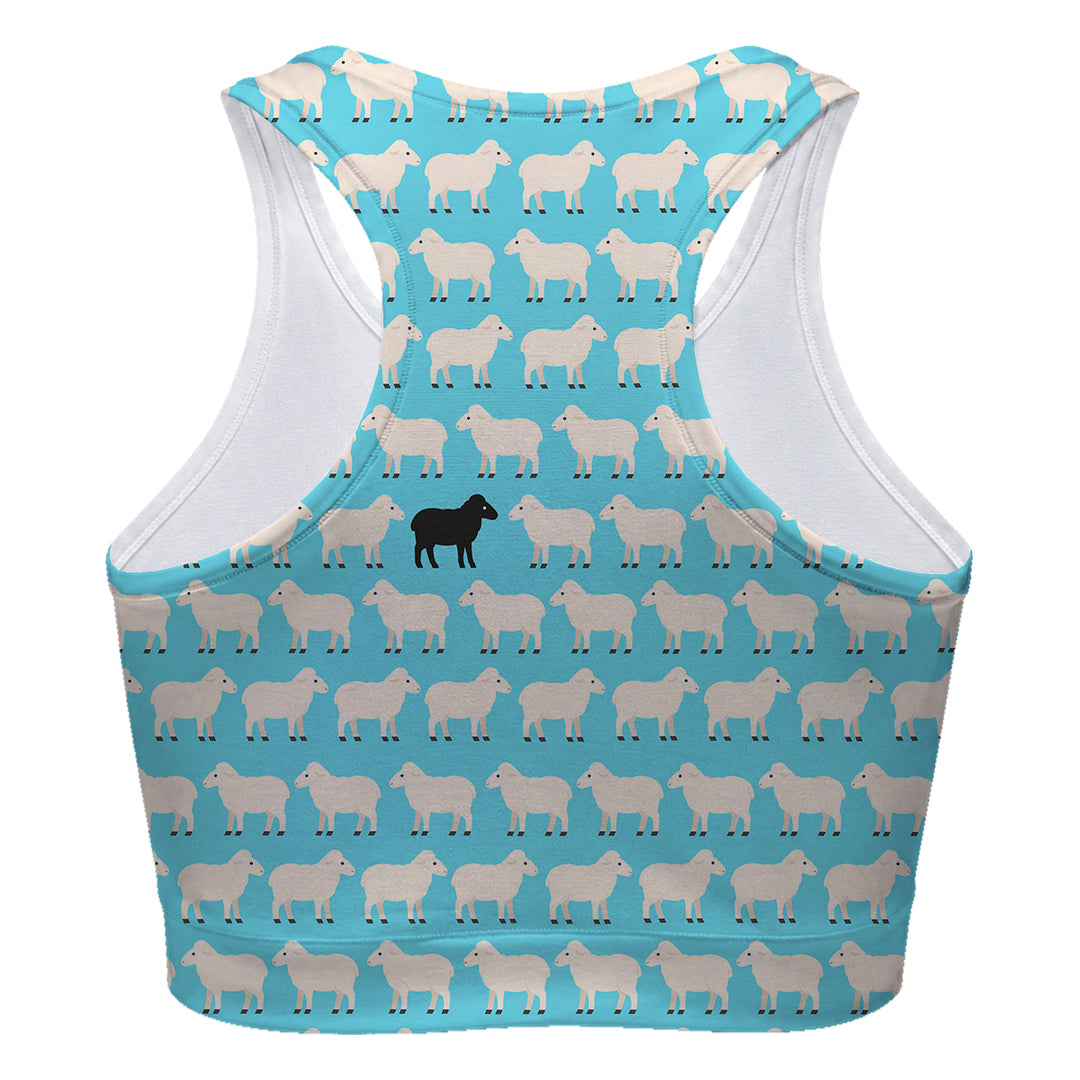 Black Sheep Blue Sport Bra Woman Underwear Beachwear Loungewear