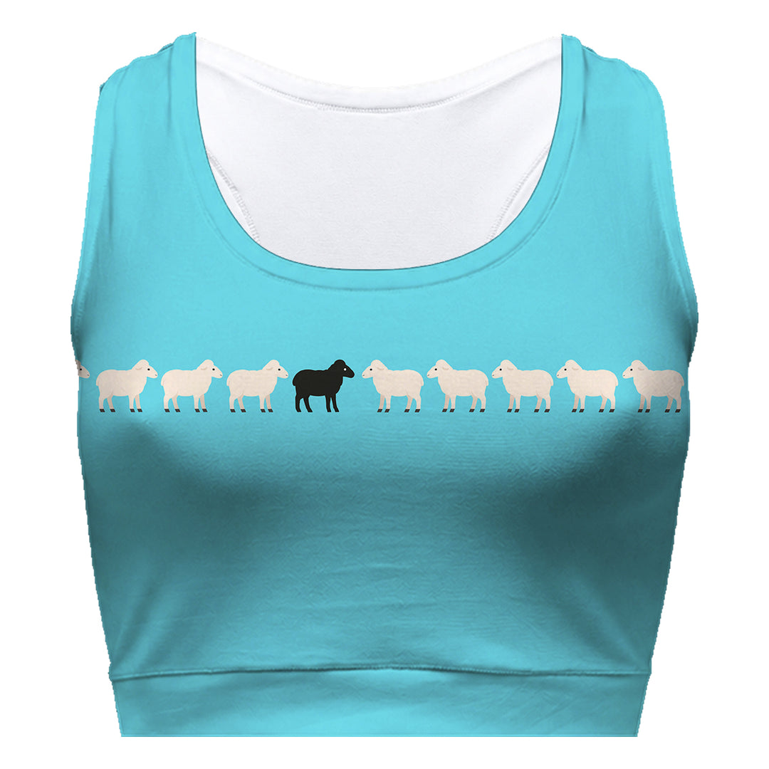 Black Sheep Blue Sport Bra Woman Underwear Beachwear Loungewear