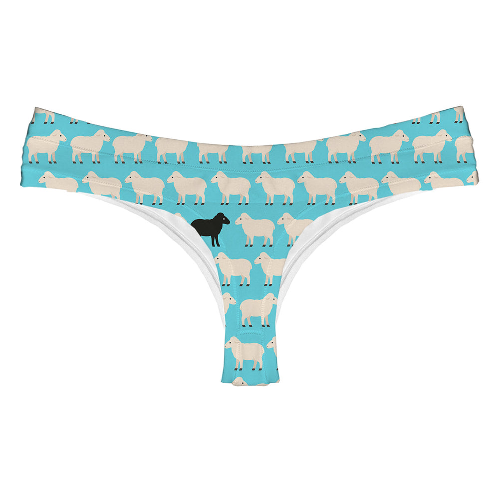 Black Sheep Blue String Woman Underwear Beachwear Loungewear