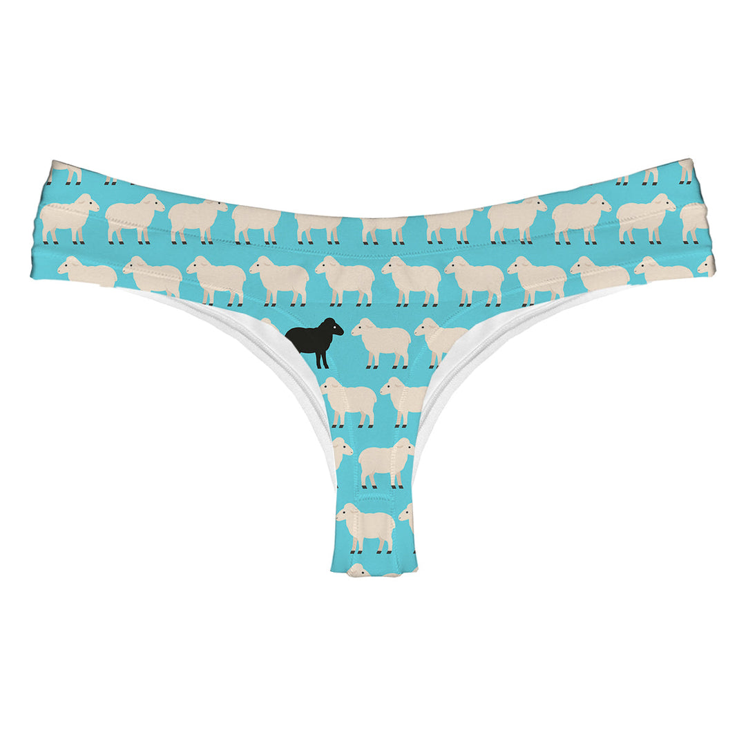 Black Sheep Blue String Woman Underwear Beachwear Loungewear