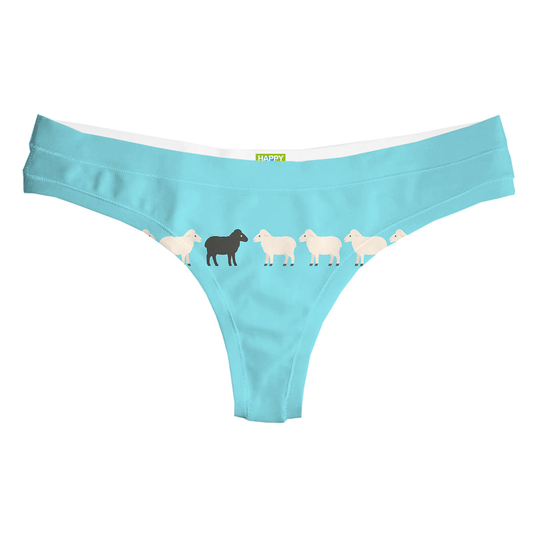 Black Sheep Blue String Woman Underwear Beachwear Loungewear