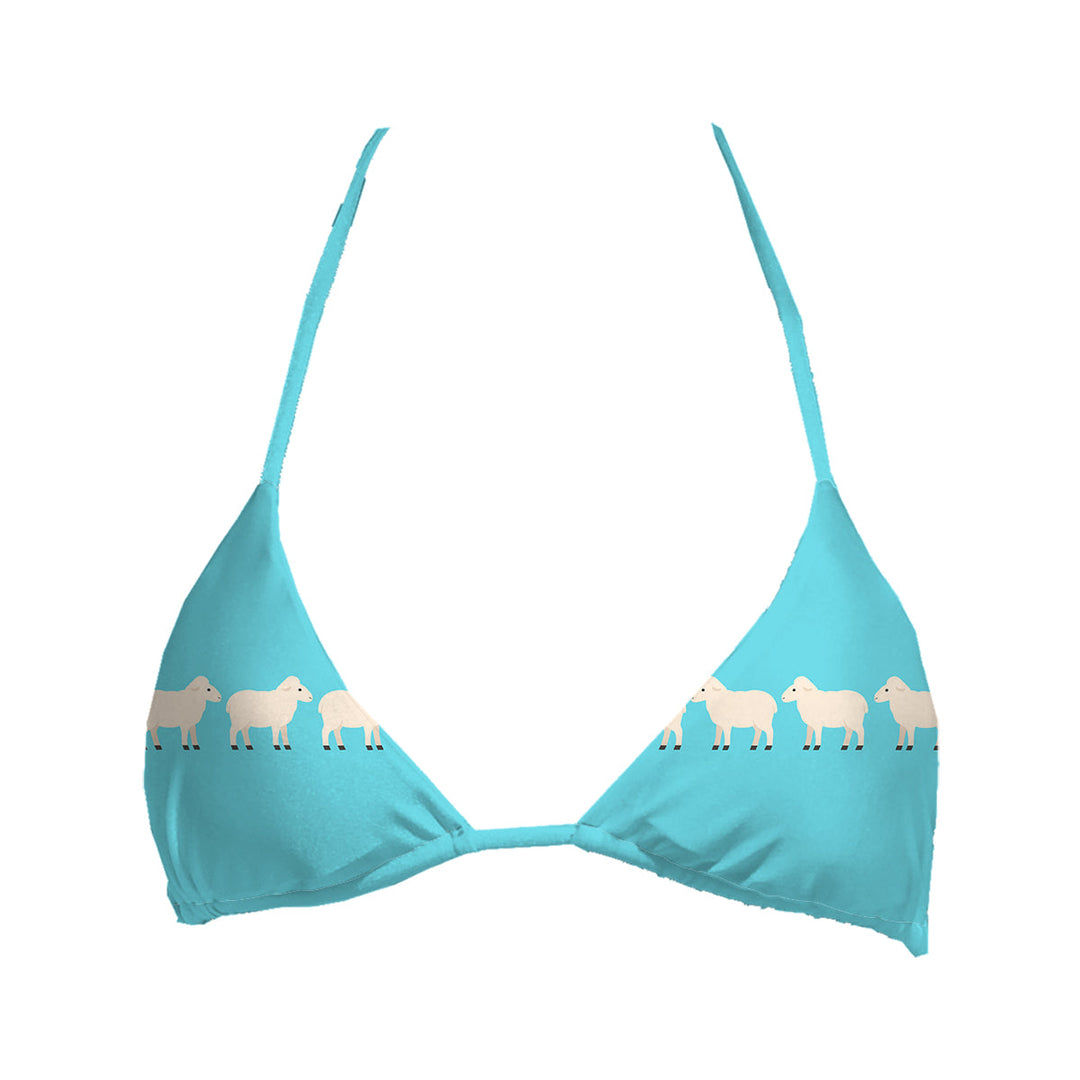 Black Sheep Blue Top Triangle Woman Underwear Beachwear Loungewear