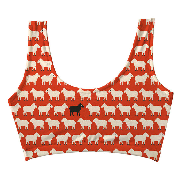 Black Sheep Red Crop Top Woman Underwear Beachwear Loungewear