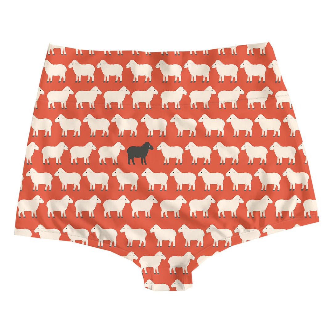 Black Sheep Red Highwaist Woman Underwear Beachwear Loungewear