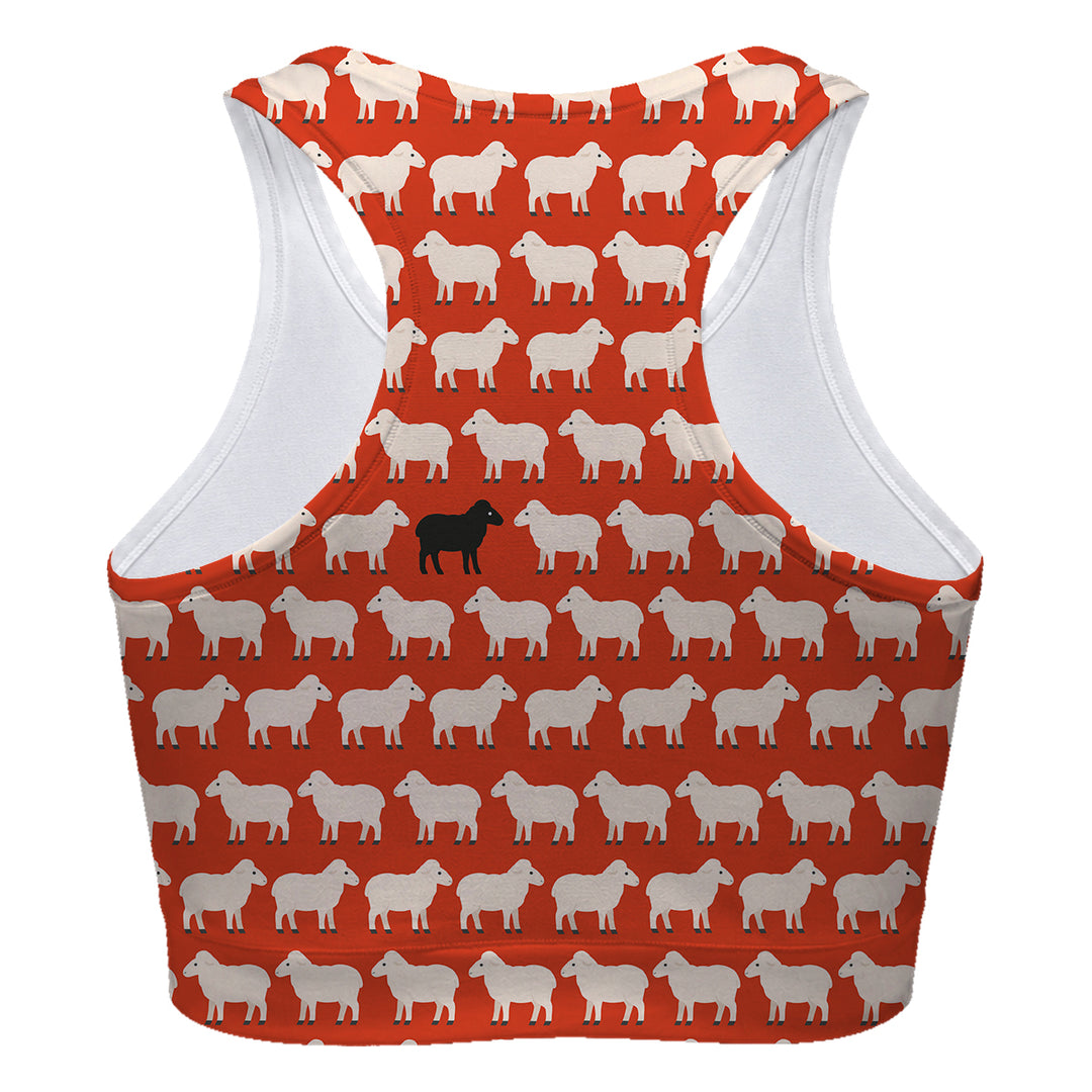 Black Sheep Red Sport Bra Woman Underwear Beachwear Loungewear