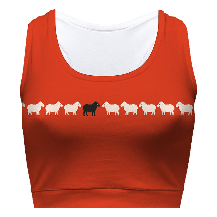 Black Sheep Red Sport Bra Woman Underwear Beachwear Loungewear