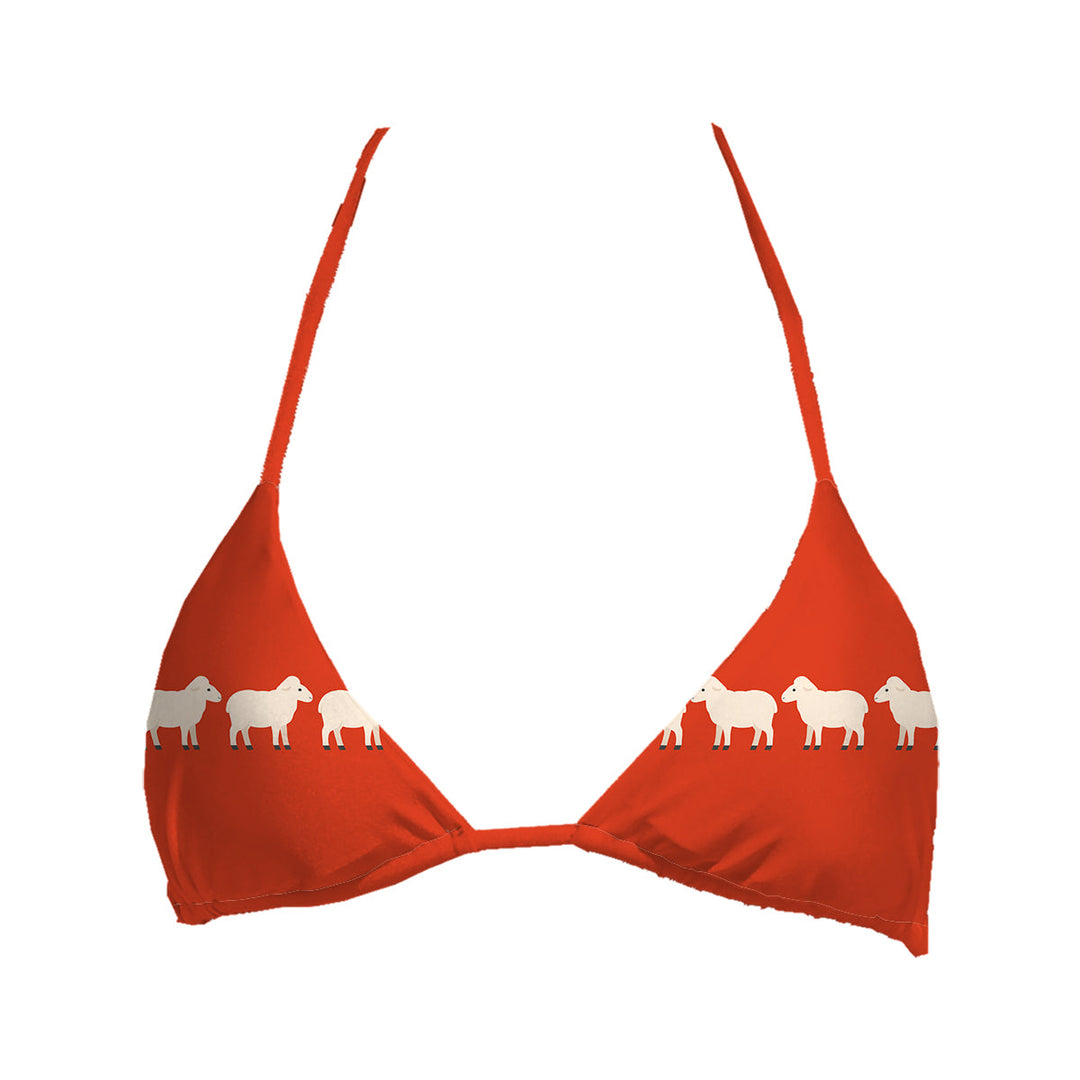 Black Sheep Red Top Triangle Woman Underwear Beachwear Loungewear