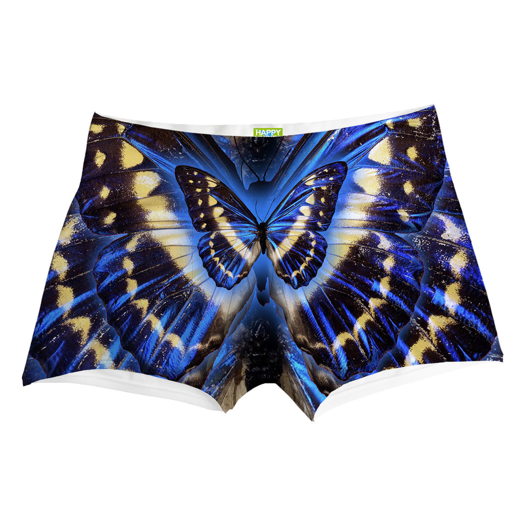 Blue Butterfly Boxer Front