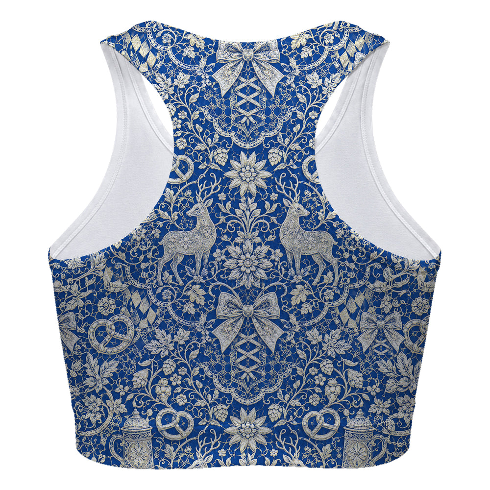 Blue Wiesn Sport Bra Woman Underwear Beachwear Loungewear