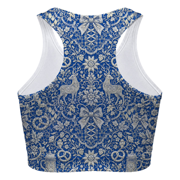 Blue Wiesn Sport Bra Woman Underwear Beachwear Loungewear