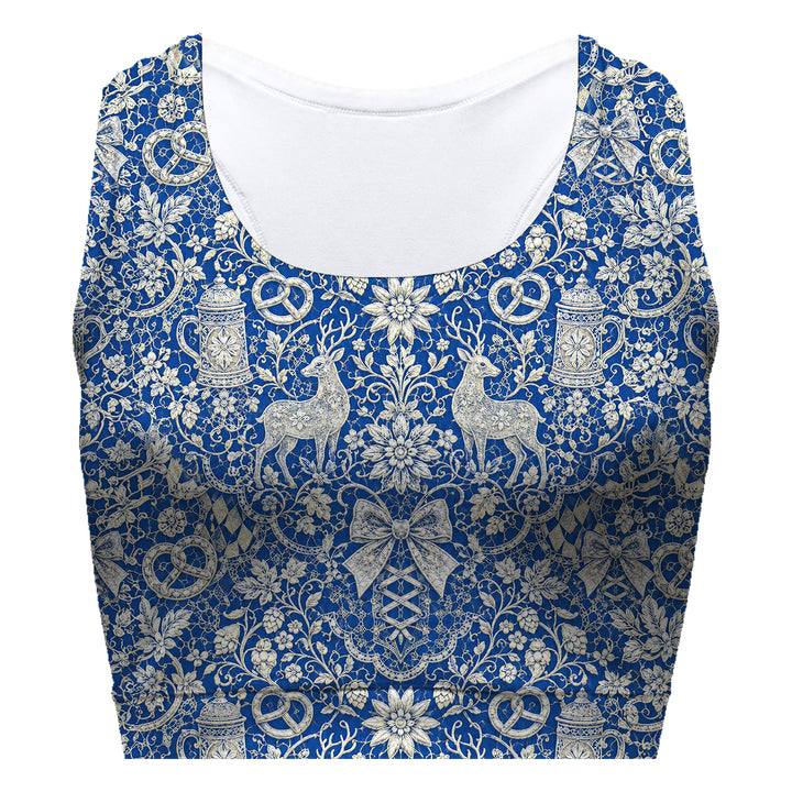 Blue Wiesn Sport Bra Woman Underwear Beachwear Loungewear