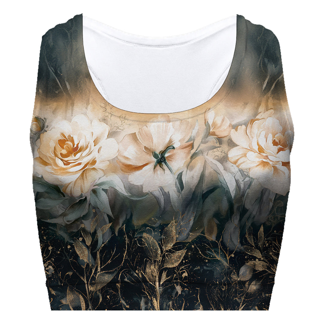 Blush Roses Sport Bra Woman Underwear Beachwear Loungewear