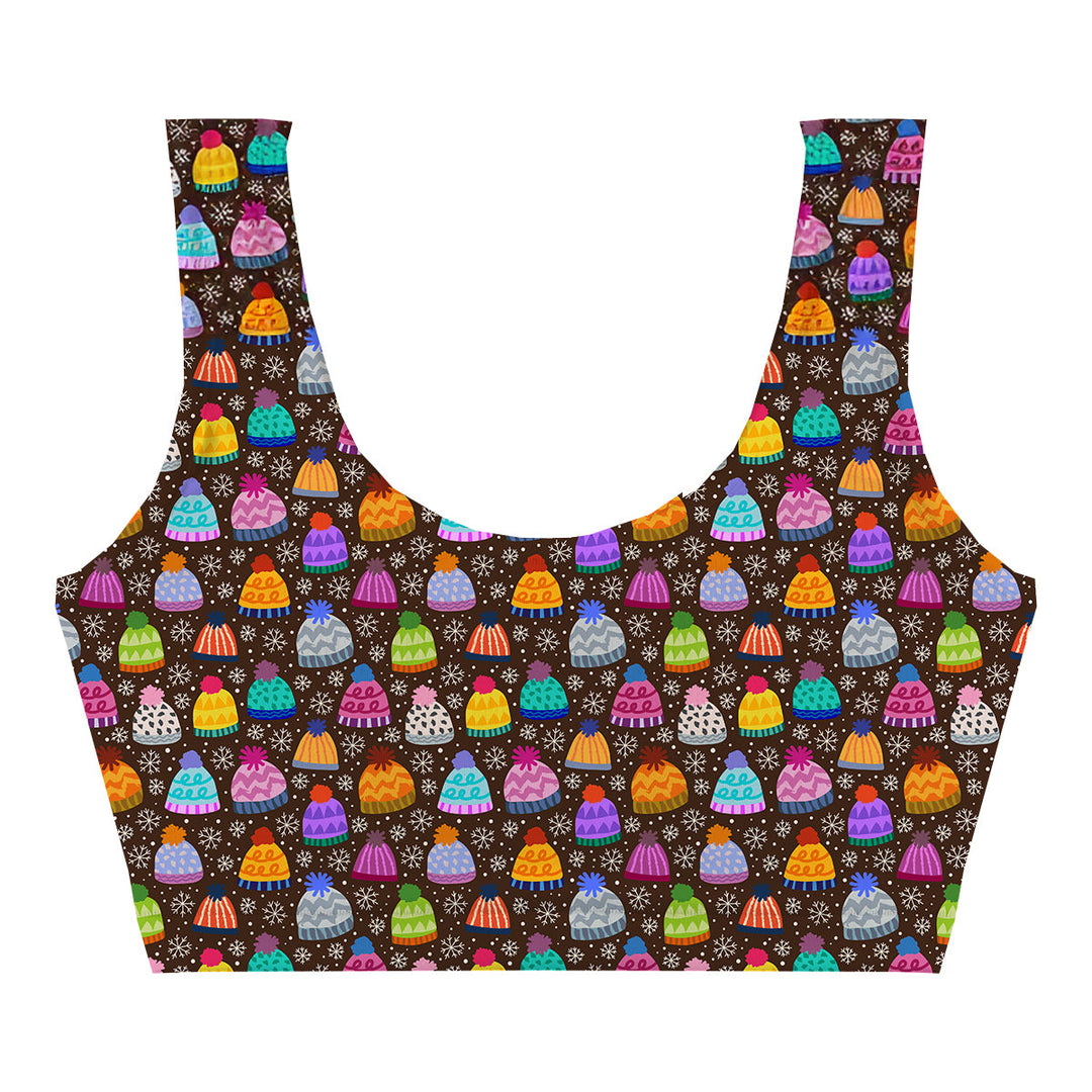 Bobble Hats Crop Top Front
