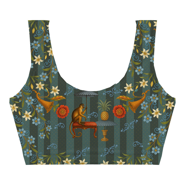 Botanic Monkey Crop Top Woman Underwear Beachwear Loungewear