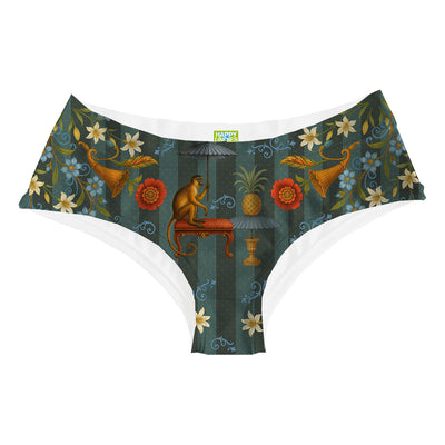 Botanic Monkey Hipster Woman Underwear Beachwear Loungewear