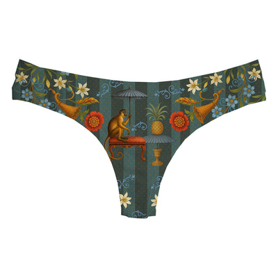 Botanic Monkey String Woman Underwear Beachwear Loungewear