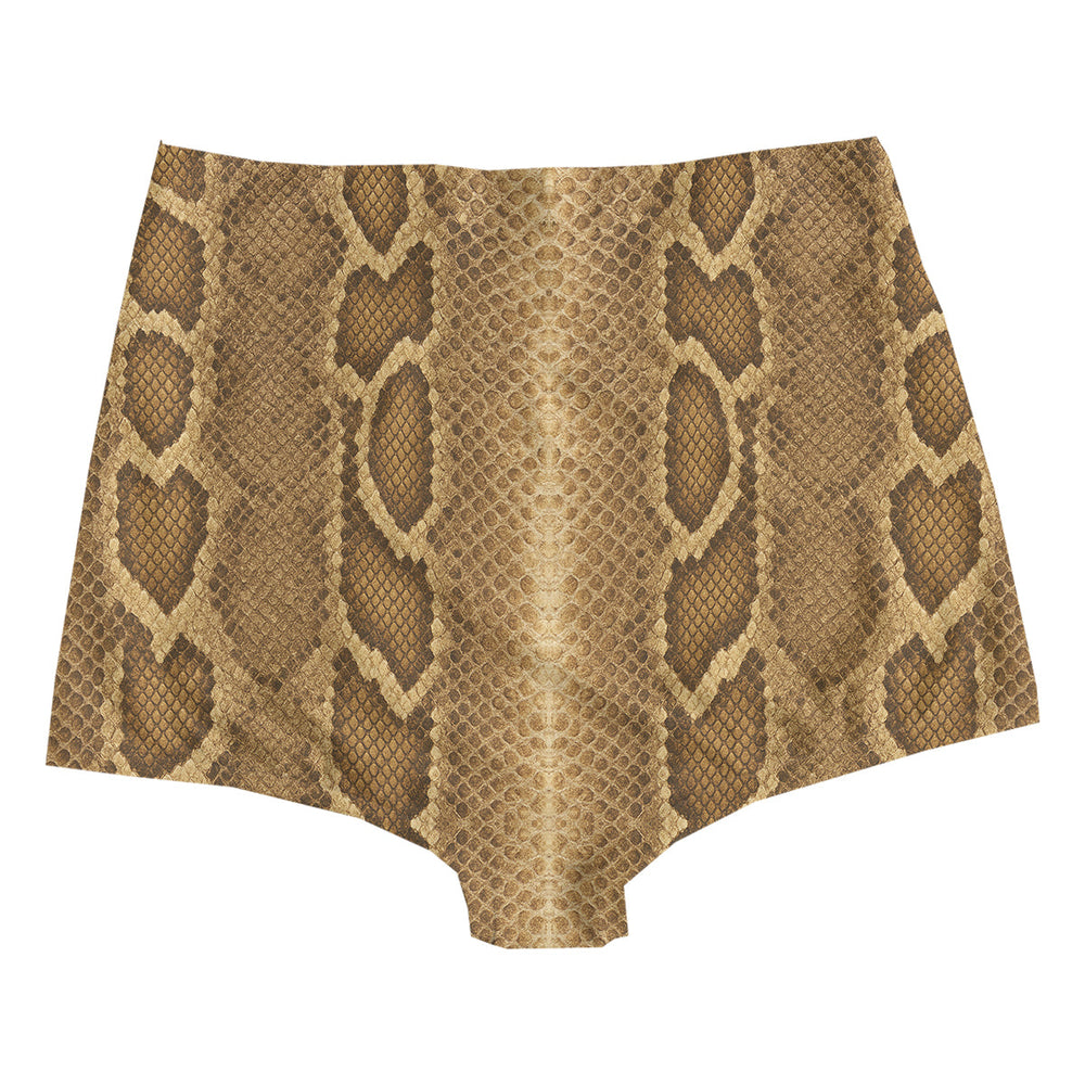Brown Phyton Highwaist Woman Underwear Beachwear Loungewear