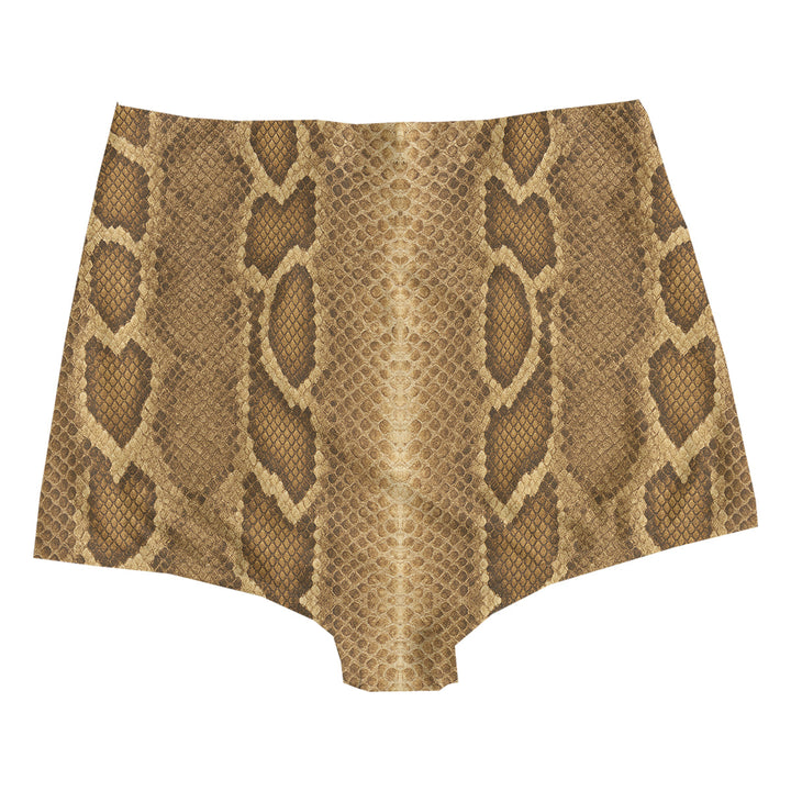 Brown Phyton Highwaist Woman Underwear Beachwear Loungewear