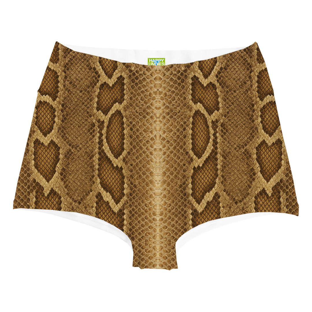 Brown Phyton Highwaist Woman Underwear Beachwear Loungewear