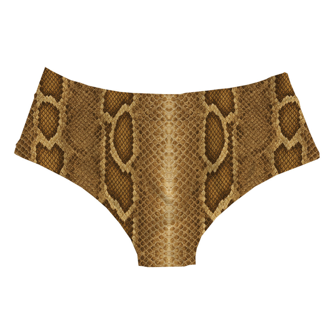 Brown Phyton Hipster Woman Underwear Beachwear Loungewear