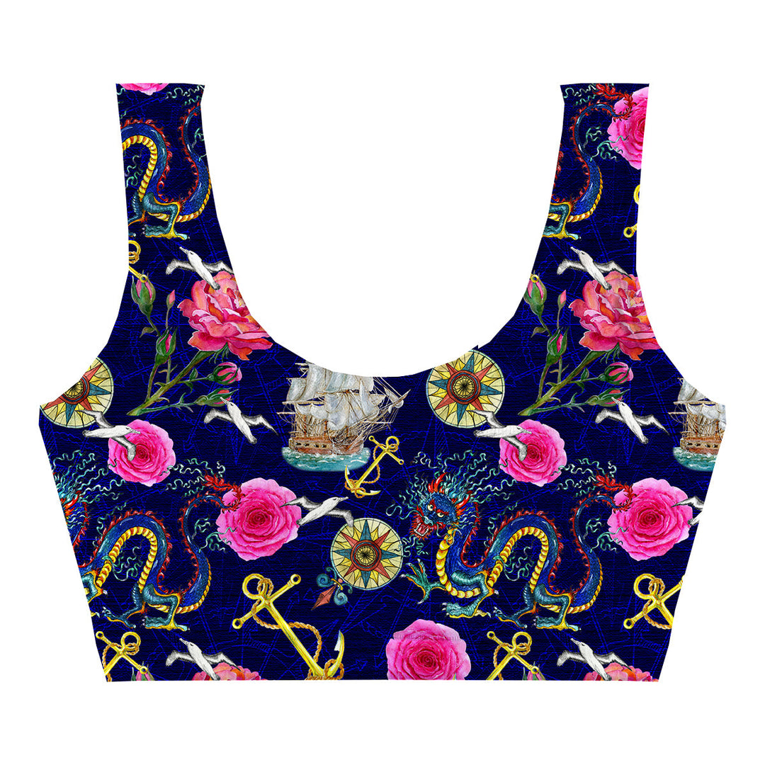 Captain Club Crop Top Woman Underwear Beachwear Loungewear