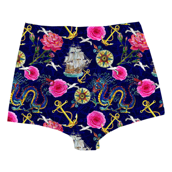 Captain Club Highwaist Woman Underwear Beachwear Loungewear