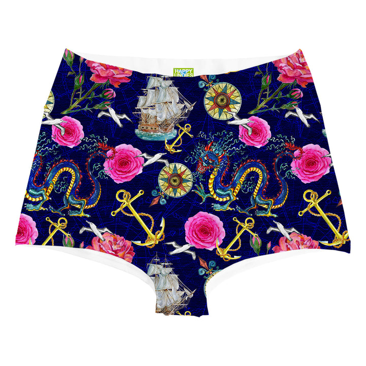 Captain Club Highwaist Woman Underwear Beachwear Loungewear