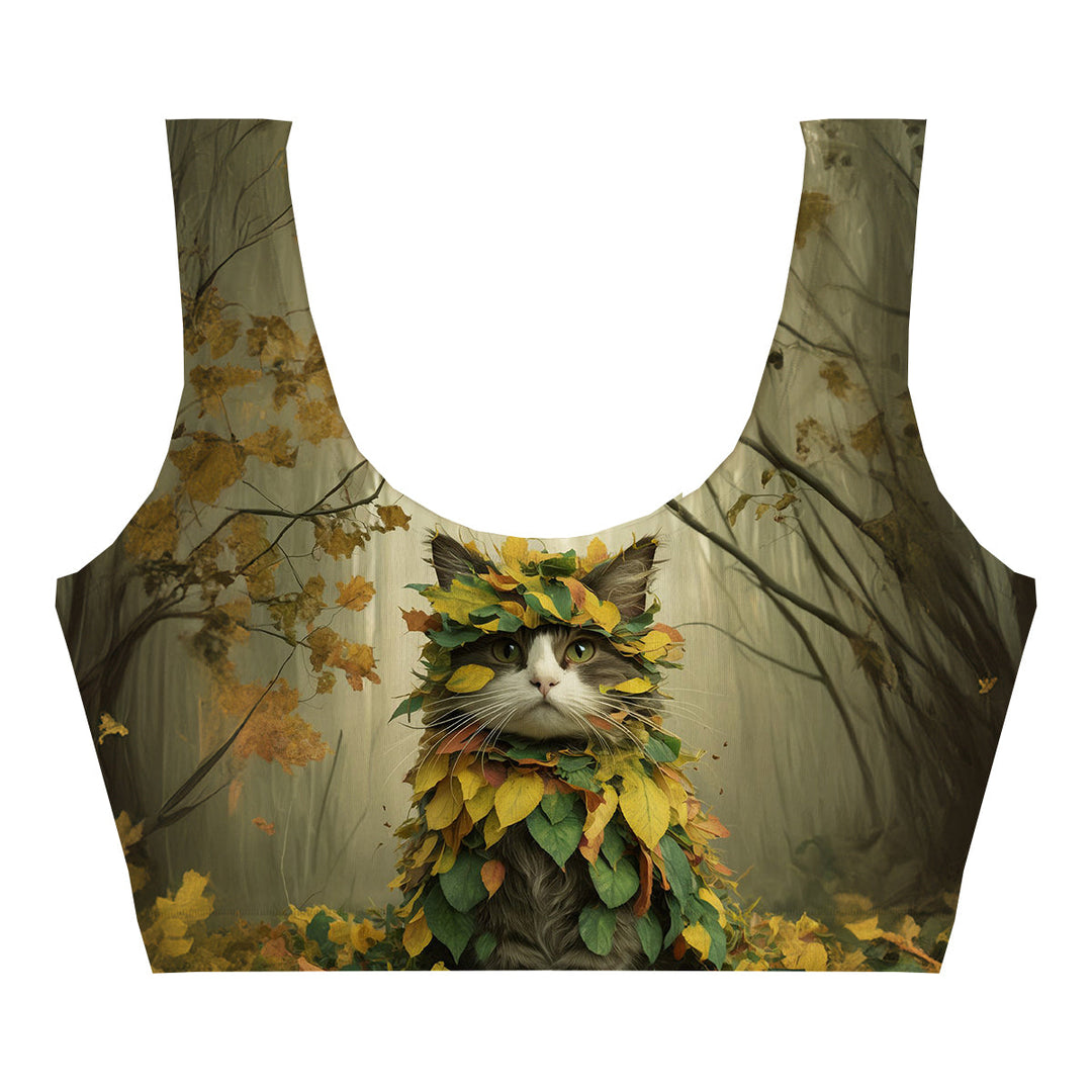 Cat Fall Crop Top Woman Underwear Beachwear Loungewear