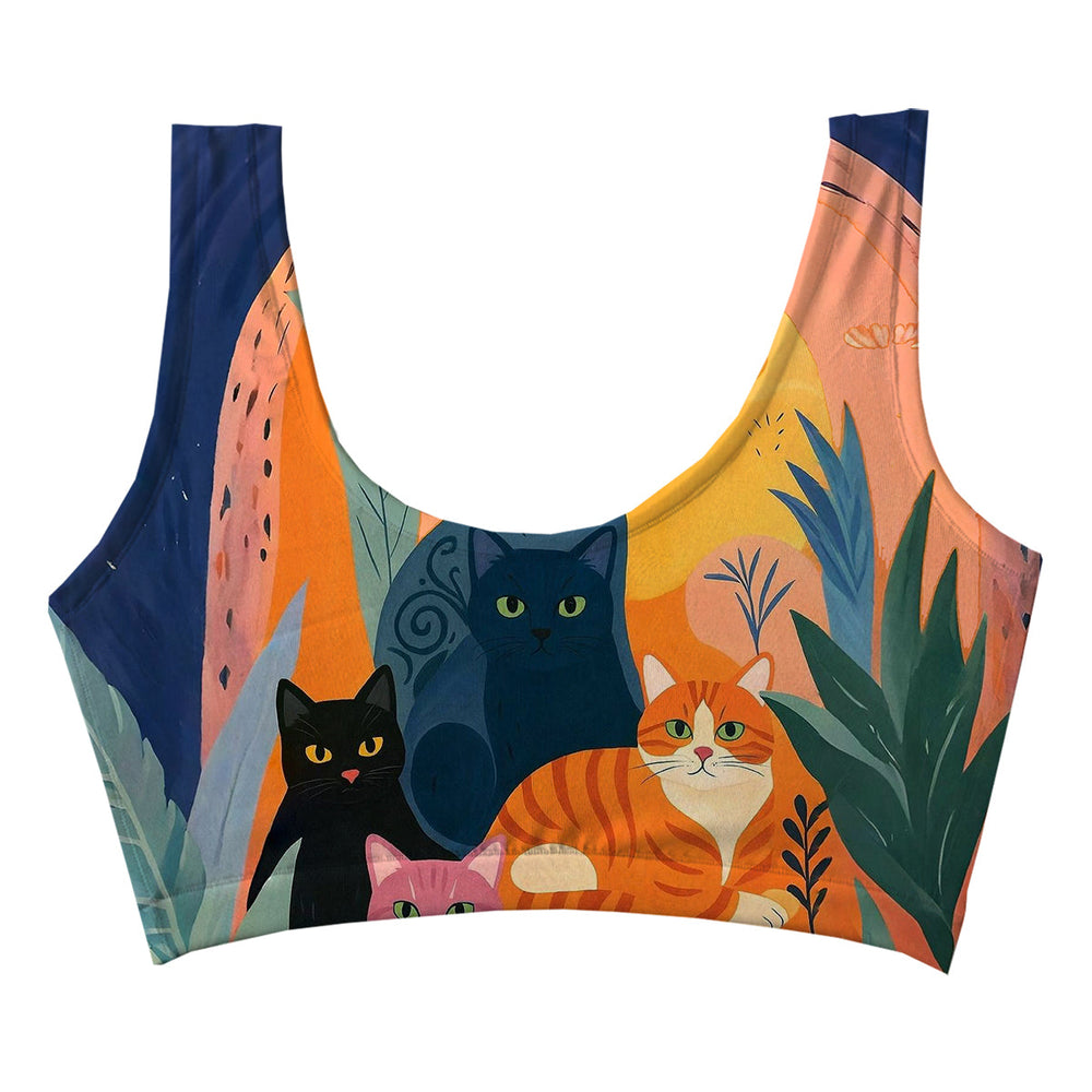 Catty Crop Top Woman Underwear Beachwear Loungewear