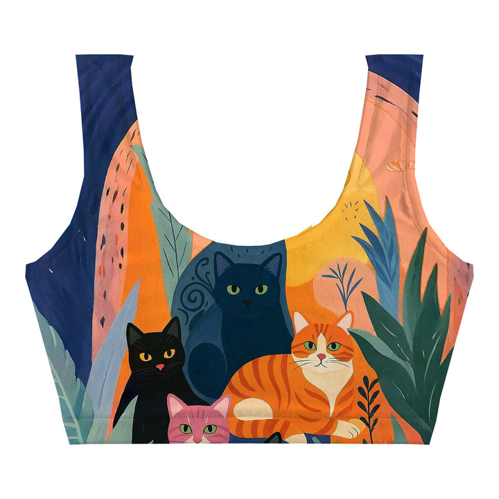 Catty Crop Top Woman Underwear Beachwear Loungewear