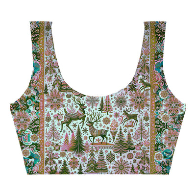 Christmas Deer Crop Top Woman Underwear Beachwear Loungewear