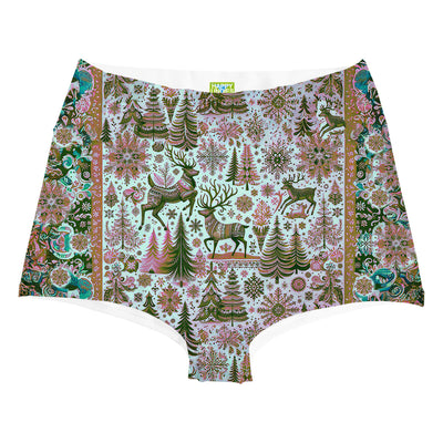 Christmas Deer Highwaist Woman Underwear Beachwear Loungewear