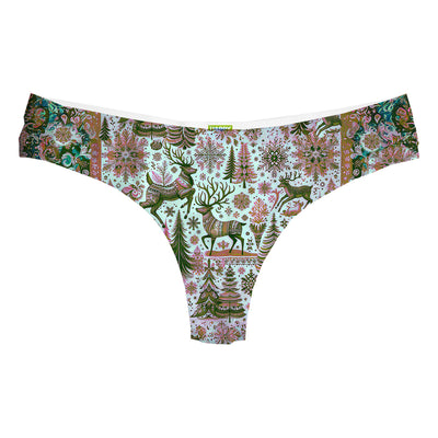 Christmas Deer String Woman Underwear Beachwear Loungewear