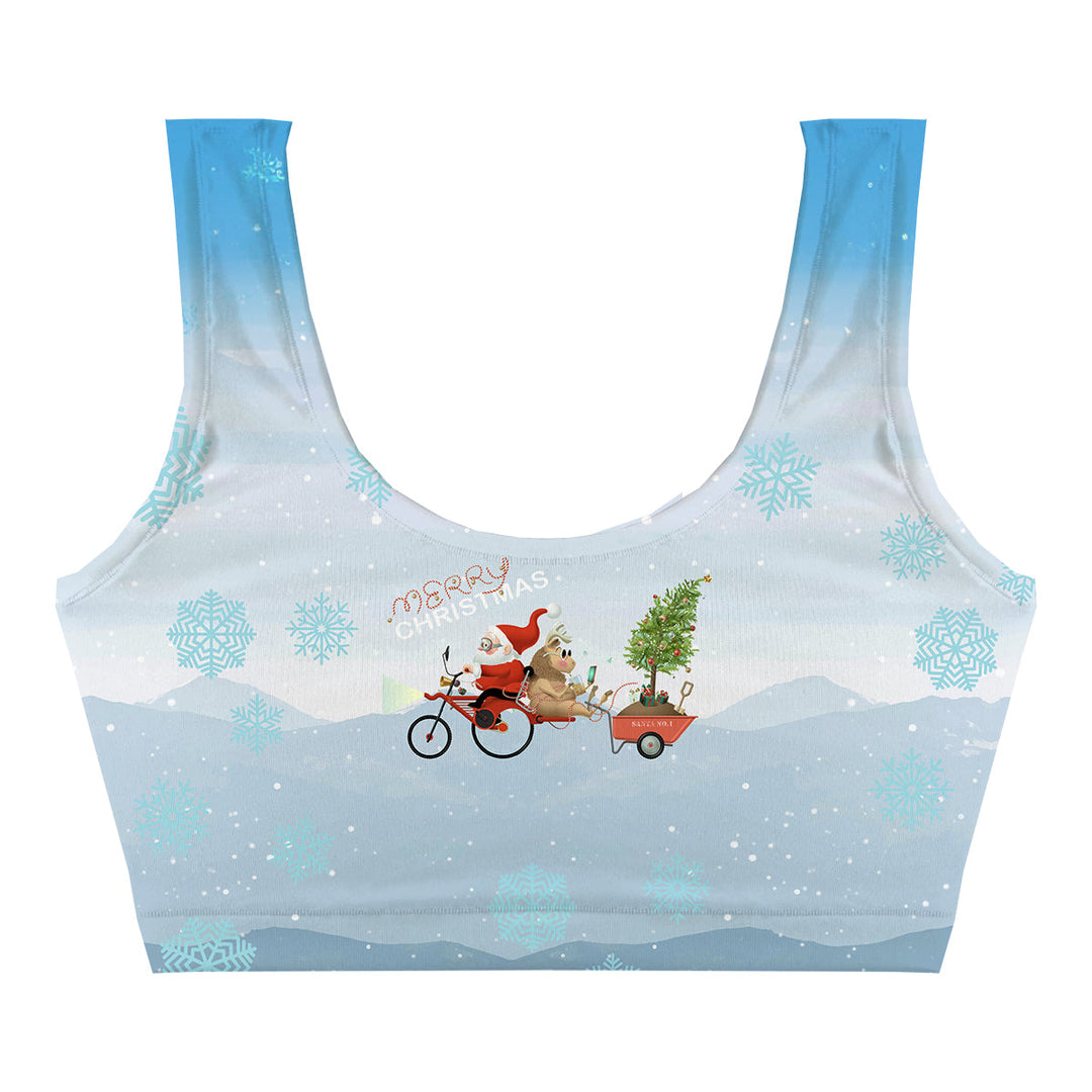 Christmas Ride Crop Top Back